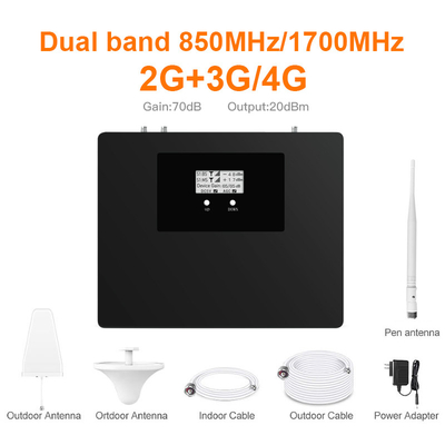 acheter répétiteur à deux bandes de téléphone mobile de propulseur de signal de 850MHz 1700MHz fabrication en ligne