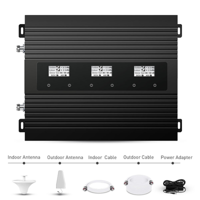 acheter propulseur de gain du répétiteur 80dB de bande de mobile de 800MHz 900MHz 2600MHz tri fabrication en ligne
