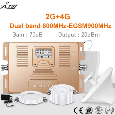Amplificateur cellulaire à deux bandes de signal du répétiteur 2G 4G de LTE 800MHz EGSM 900MHz