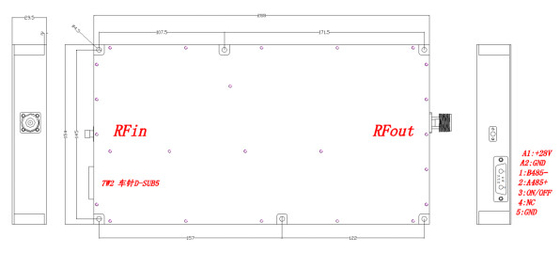 ATNJ Amplificateur Gan à large bande personnalisé de 20 à 700 MHz Amplificateur Gan haute puissance à bande ultra pour 2G 3G 4G 5G