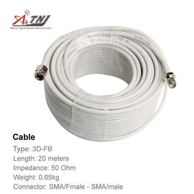 Mâle du câble coaxial de liaison SMA de propulseur de signal de RG58 20m au type femelle de SMA