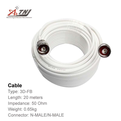 Cable coaxial de renforcement du signal avec connecteur mâle de 20M N pour une longueur personnalisée