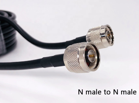 Bas mâle du câble coaxial de liaison N de propulseur de signal de la perte 5m au connecteur masculin de N